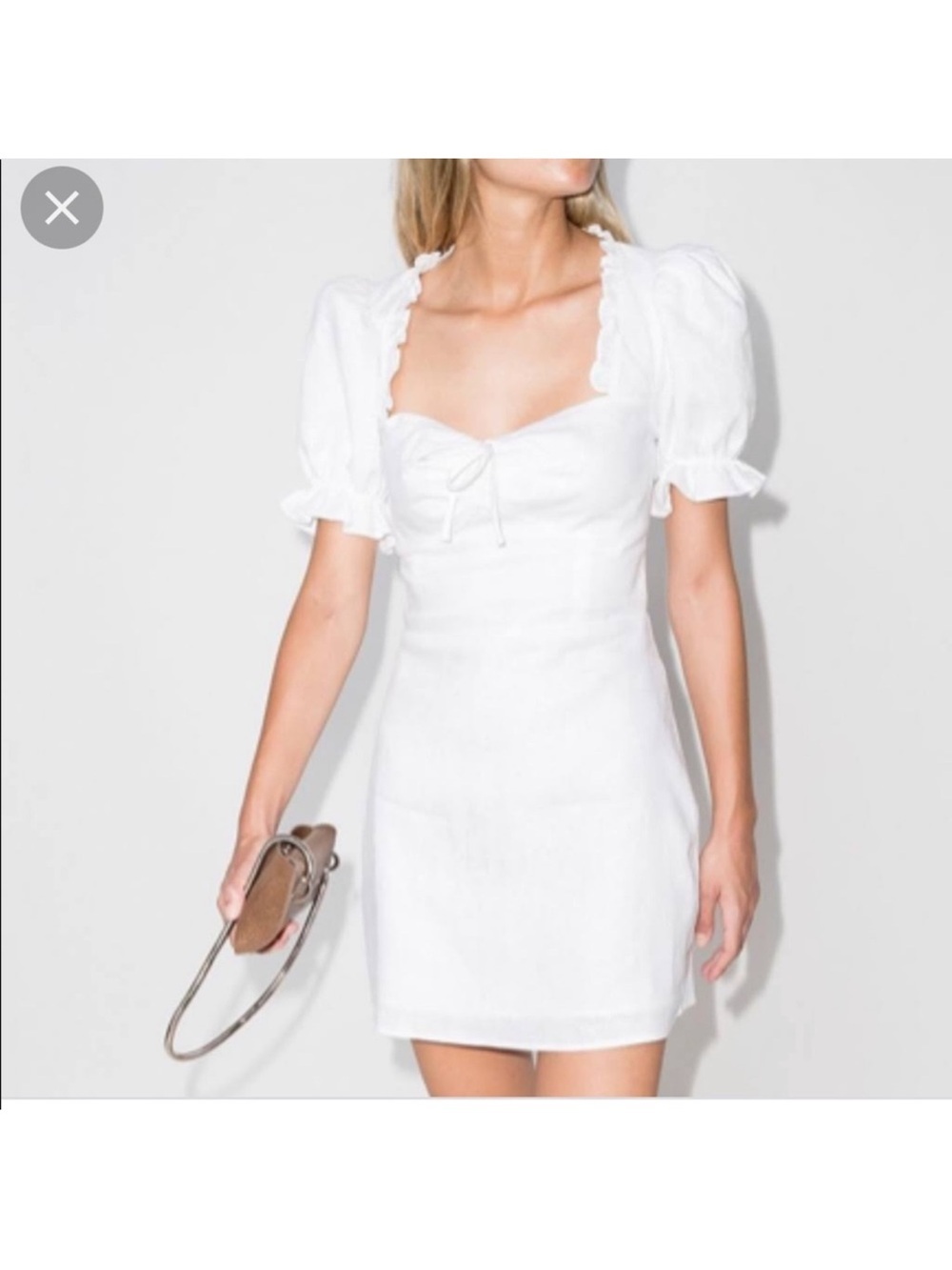 NWOT reformation Easton puff-sleeves mini dress